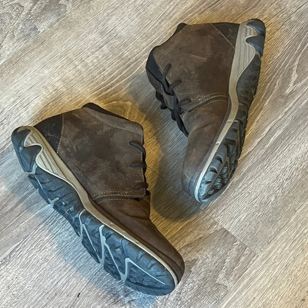 Merrell All Out Blazer Chukka Brown Leather Boots Mens 7 Wom 8.5, UK 6.5, EUR 40